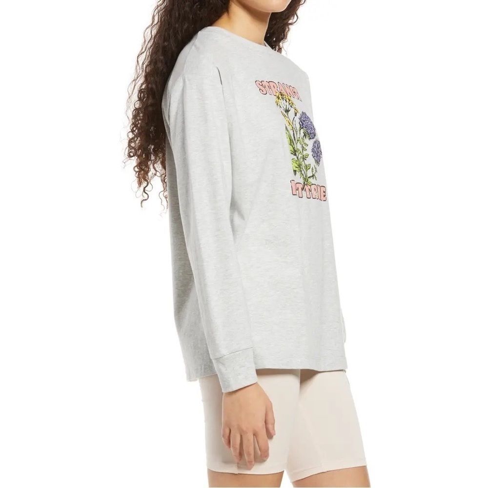 BP. Strange But True Long Sleeve Organic Cotton Blend Graphic Tee - Picture 3 of 10
